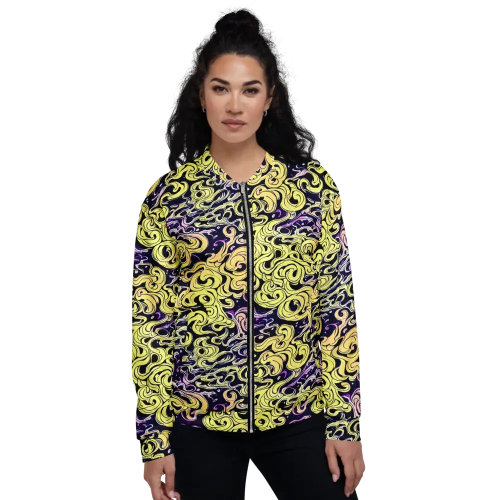 Lucid Swirl on Bomber Jacket — Front
