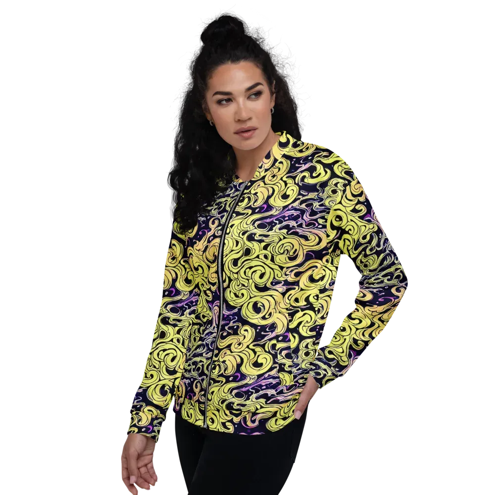 Lucid Swirl on Bomber Jacket — Left
