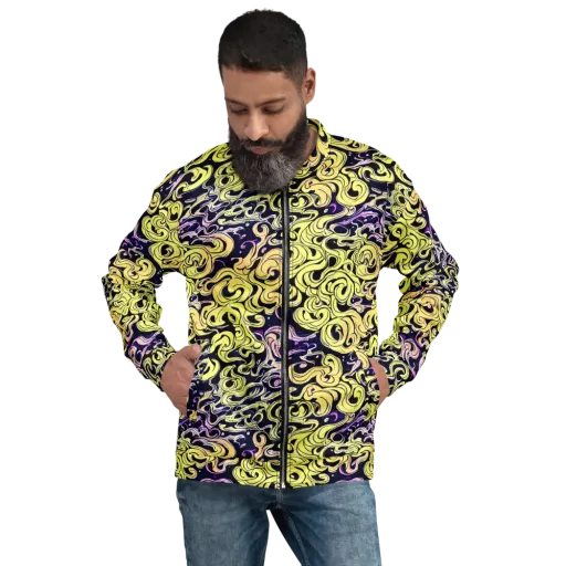 Lucid Swirl on a Bomber Jacket