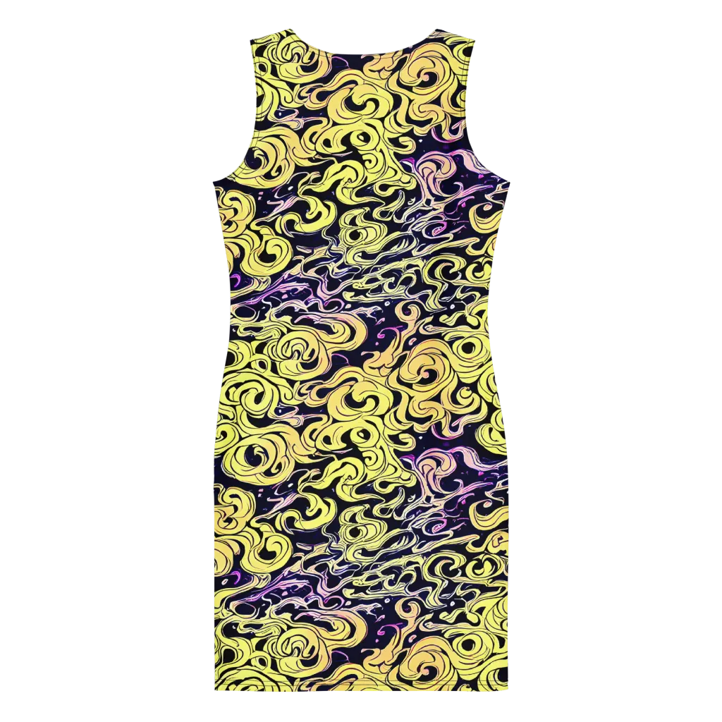 Lucid Swirl on Bodycon Dress — Back