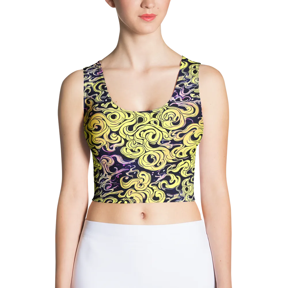 Lucid Swirl on Crop Top — Front