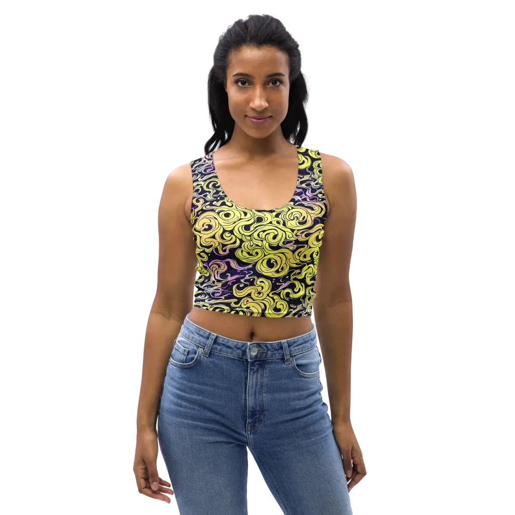 Lucid Swirl on Crop Top — Front