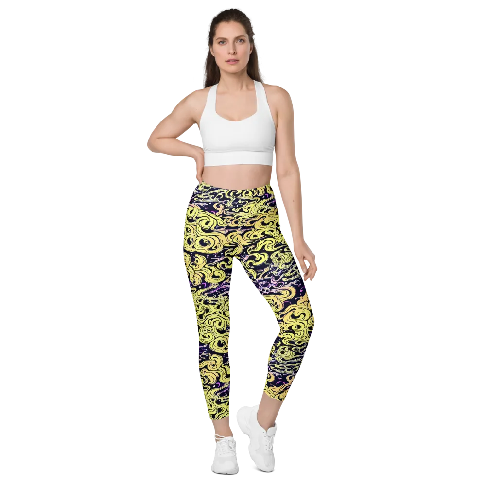 Lucid Swirl on Leggings with Pockets — Front