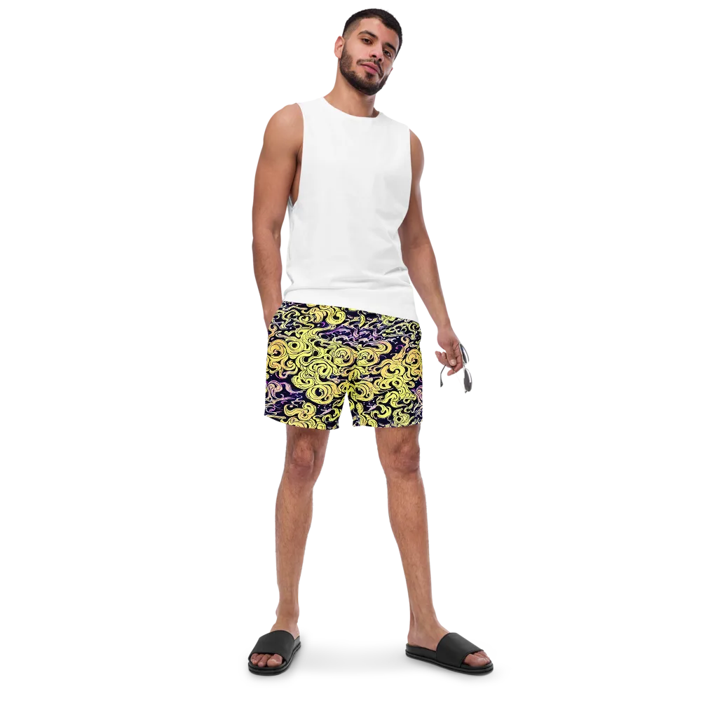 Lucid Swirl on Swim Trunks — Front