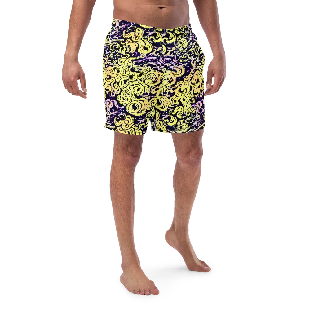 Lucid Swirl on Swim Trunks — Front