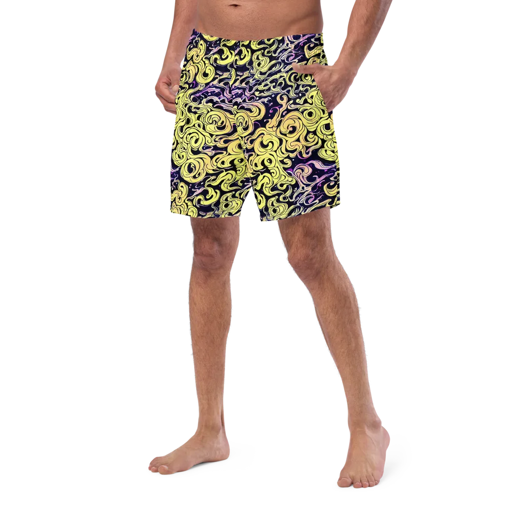 Lucid Swirl on Swim Trunks — Left Front