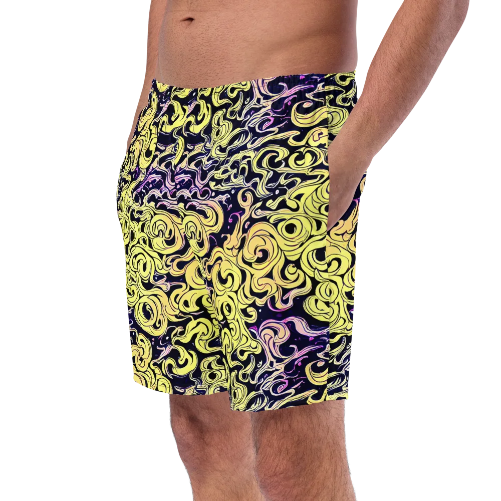 Lucid Swirl on Swim Trunks — Left Front