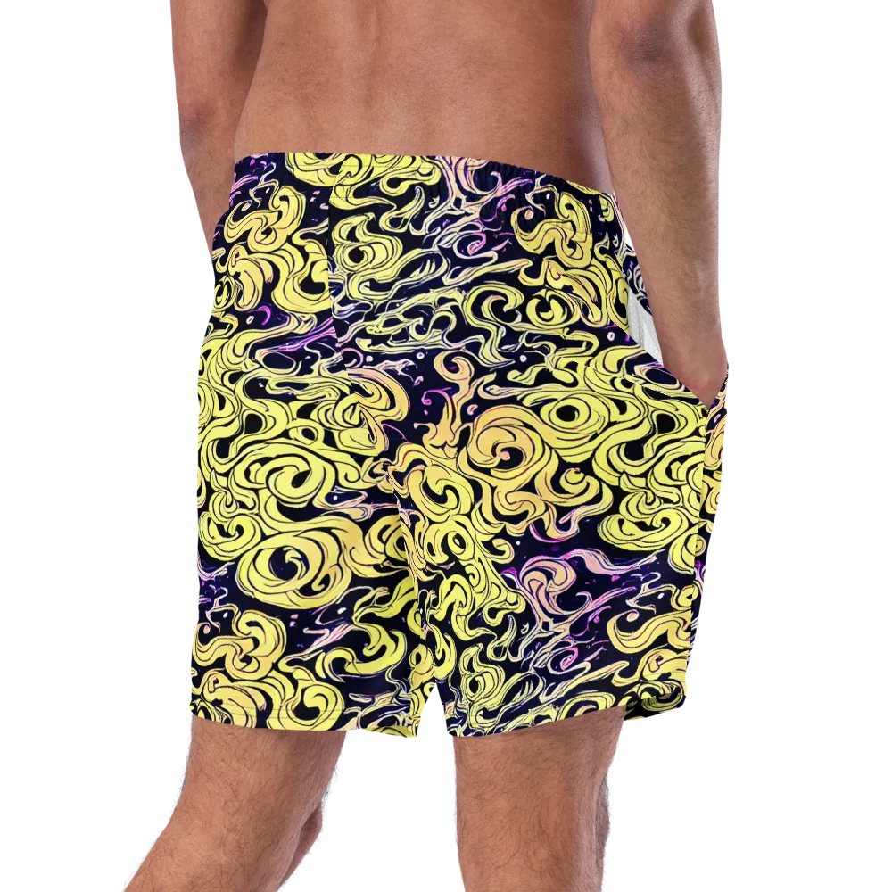 Lucid Swirl on Swim Trunks — Right Back