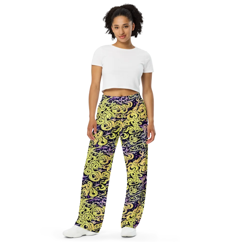 Lucid Swirl on Wide-Leg Pants — Front