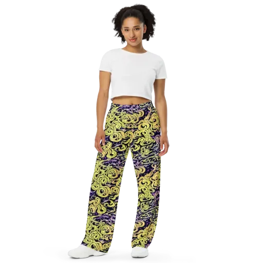 Lucid Swirl on a Wide-Leg Pants