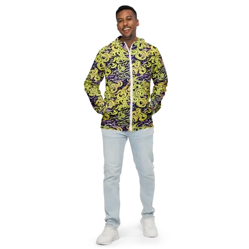 Lucid Swirl on a Men's Windbreaker