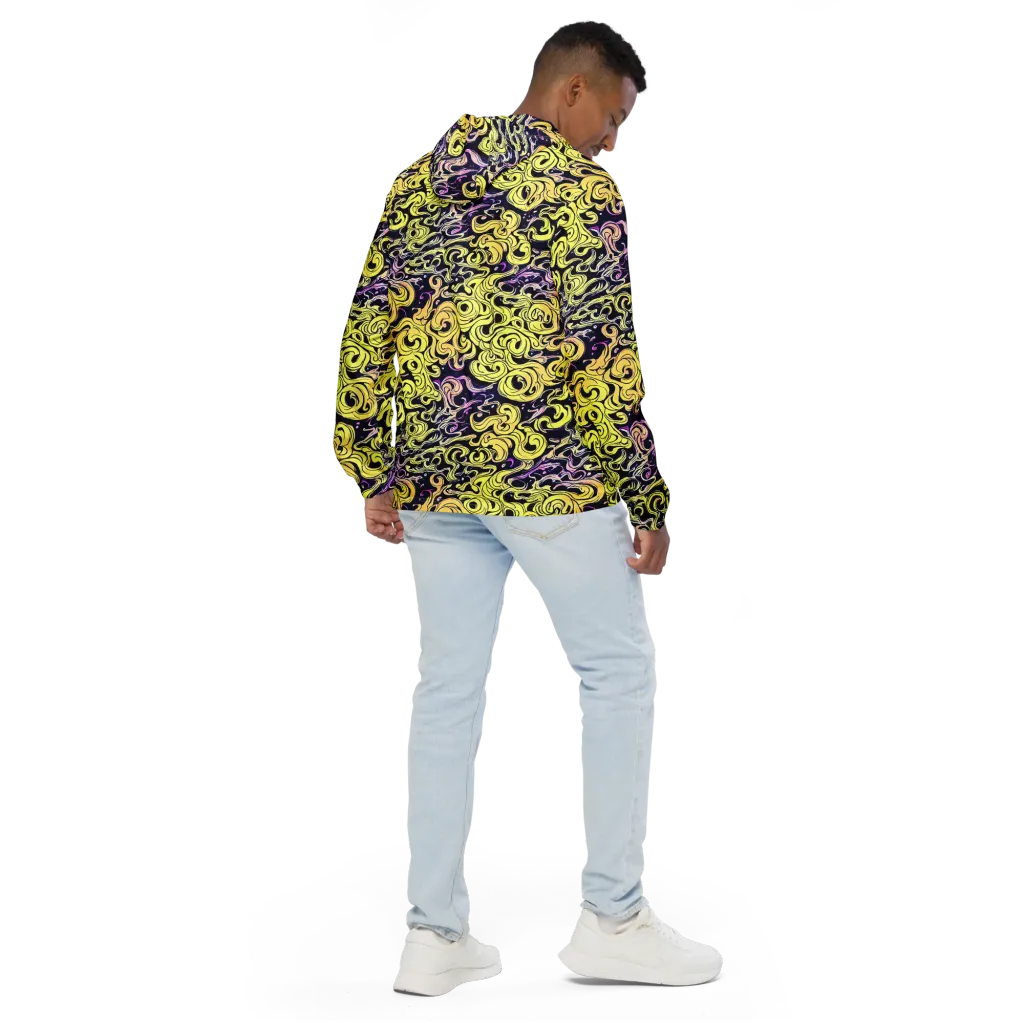 Lucid Swirl on Men's Windbreaker — Back