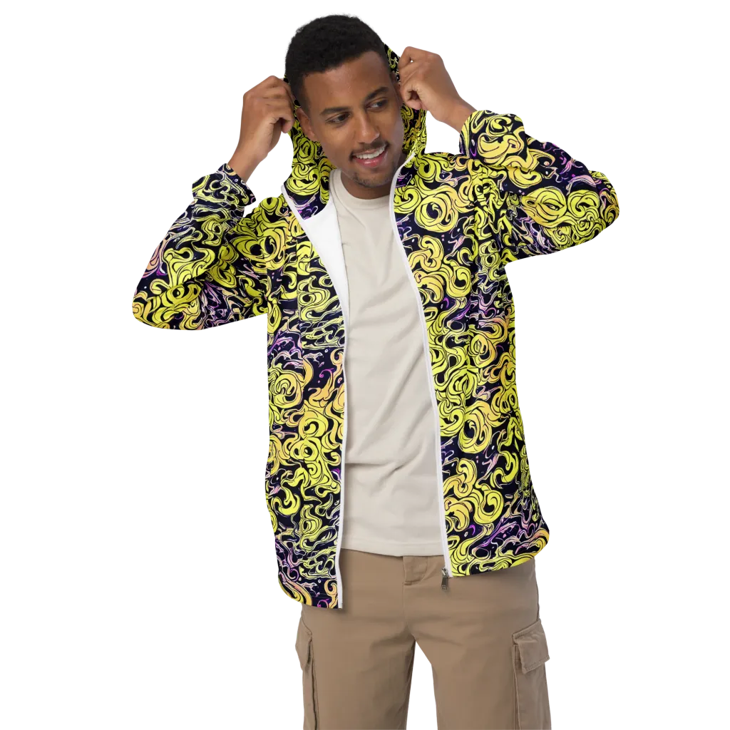 Lucid Swirl on Men's Windbreaker — Front