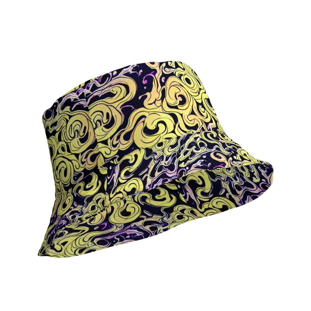 Lucid Swirl on Reversible Bucket Hat — Product details Outside