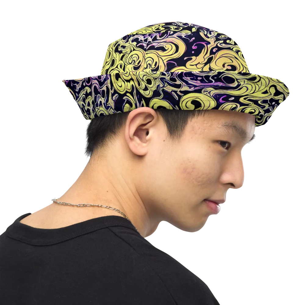 Lucid Swirl on Reversible Bucket Hat — Right Outside