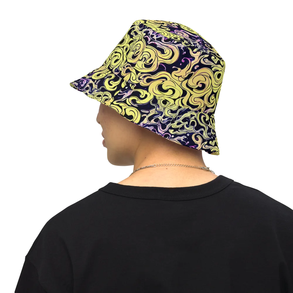 Lucid Swirl on Reversible Bucket Hat — Back Inside