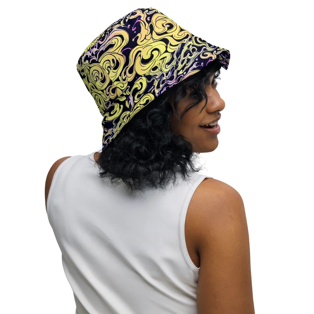 Lucid Swirl on Reversible Bucket Hat — Right Outside