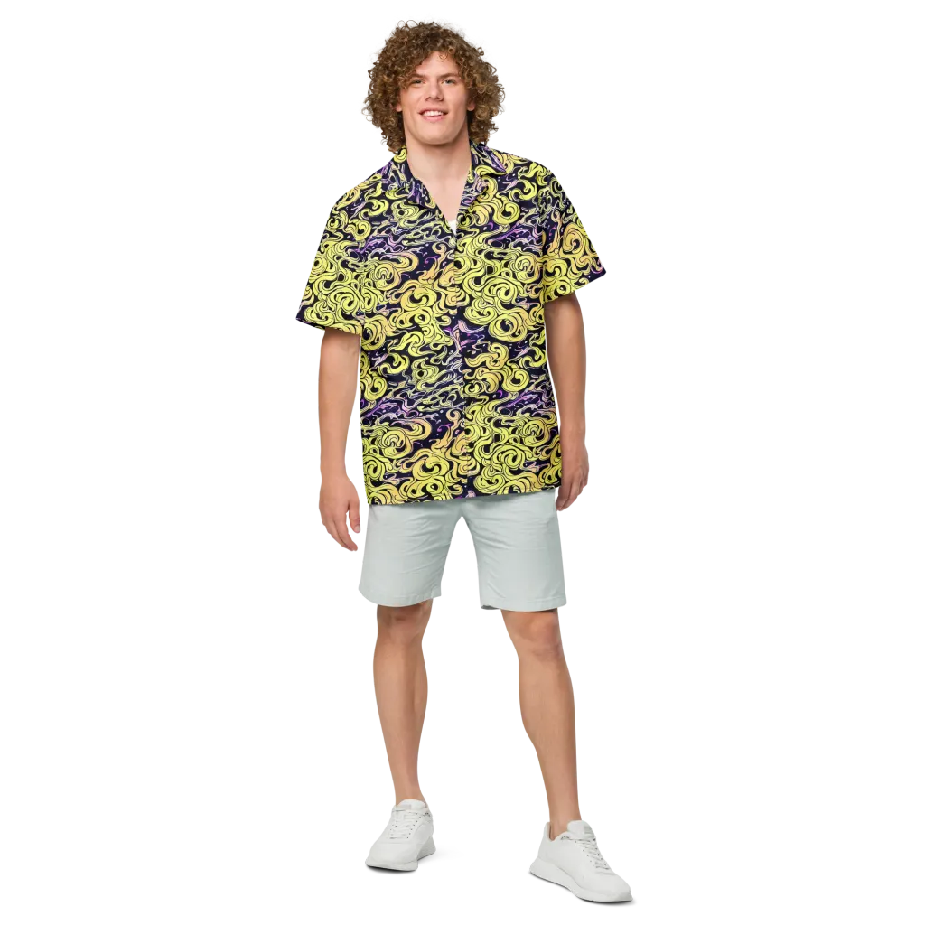 Lucid Swirl on Button Shirt — Front