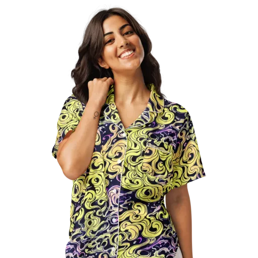 Lucid Swirl on a Women's Short Sleeve Pajama Top