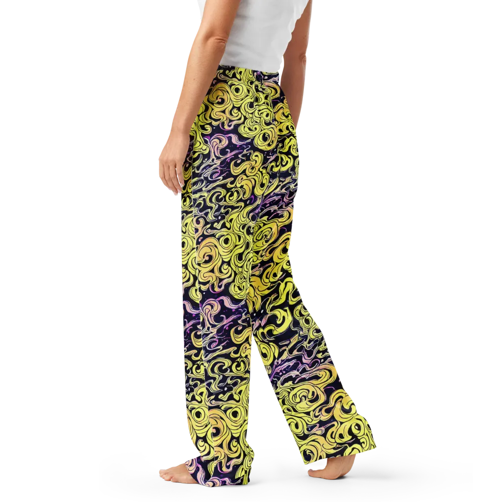Lucid Swirl on Women's Pajama Pants — Left