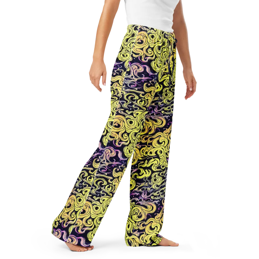 Lucid Swirl on Women's Pajama Pants — Right Front
