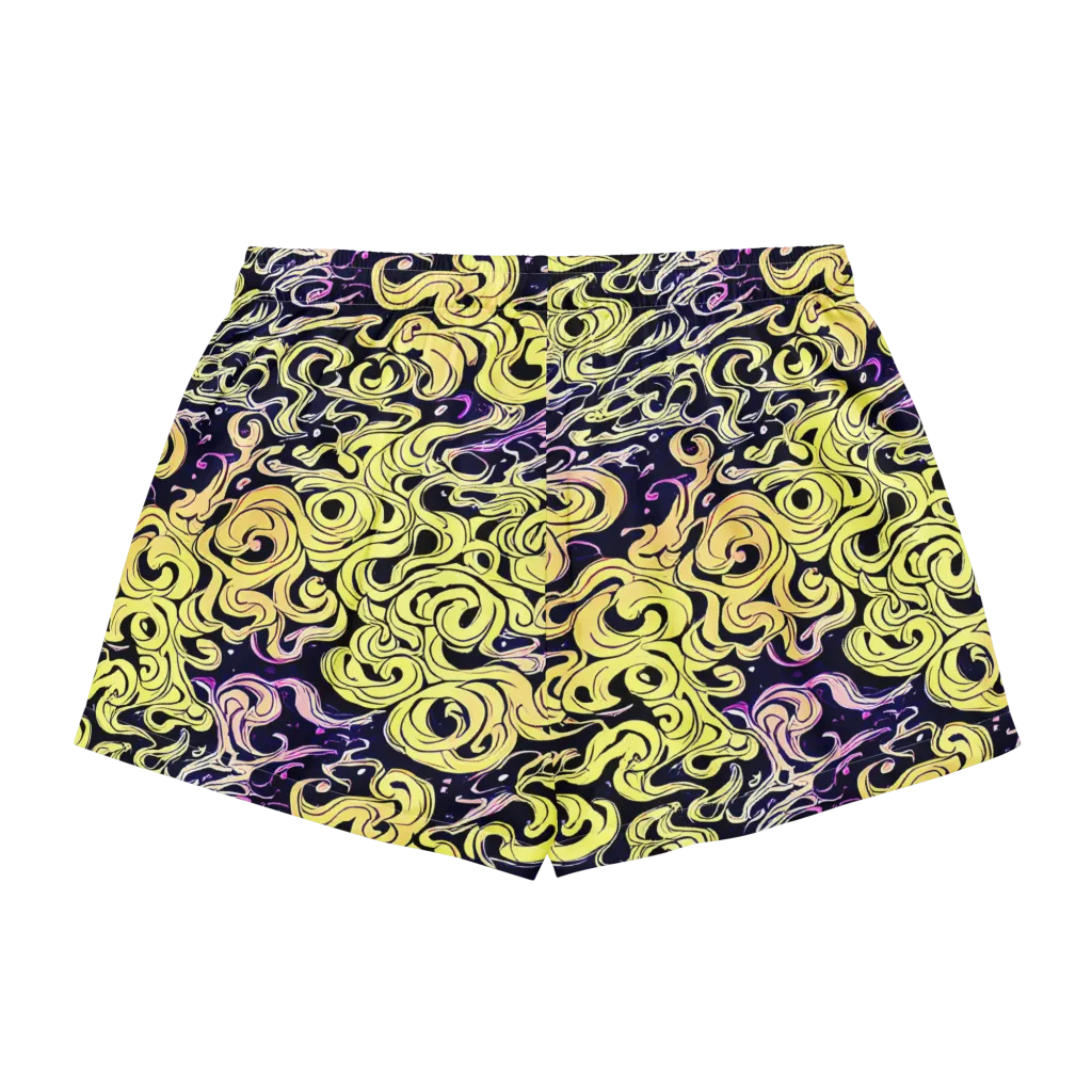 Lucid Swirl on Women's Pajama Shorts — Back