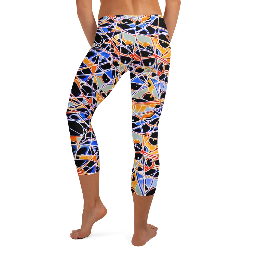Static Eclipse on Capri Leggings — Back