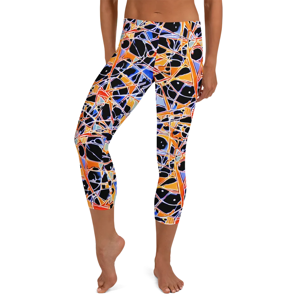 Static Eclipse on Capri Leggings — Front