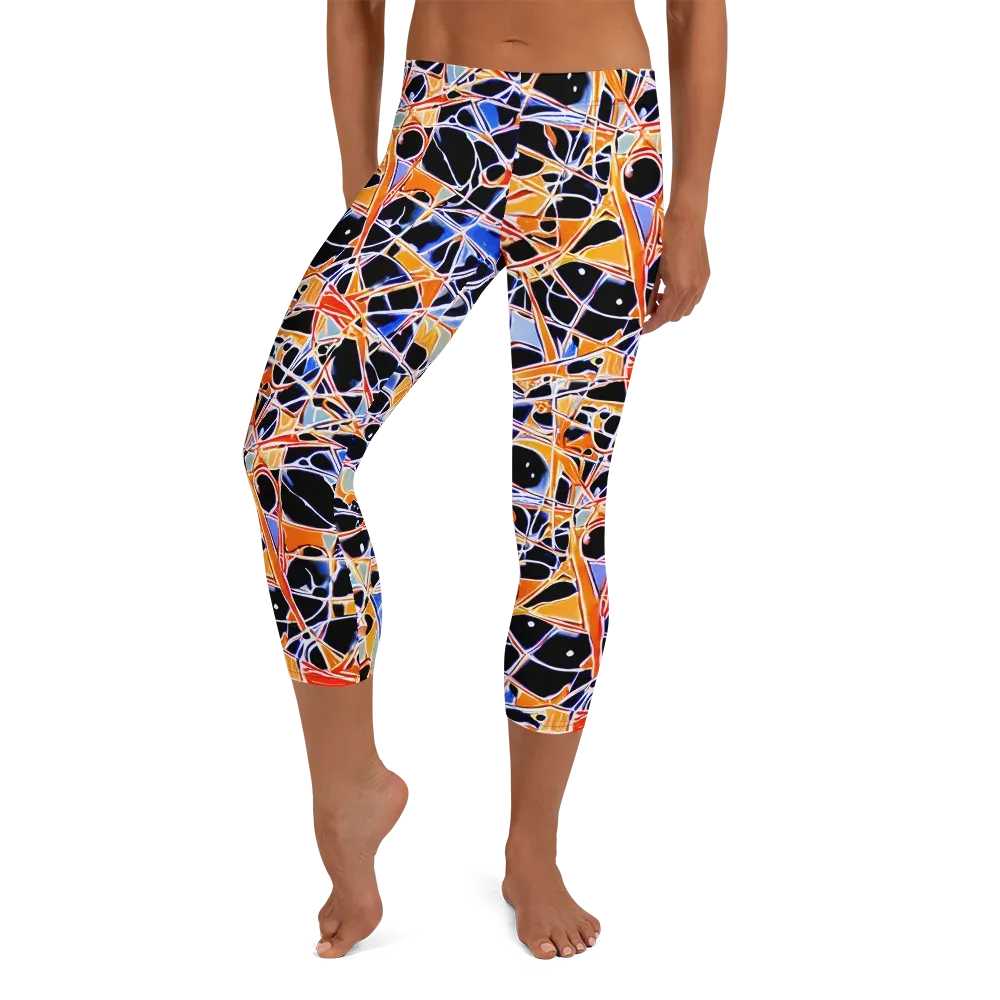 Static Eclipse on Capri Leggings — Front