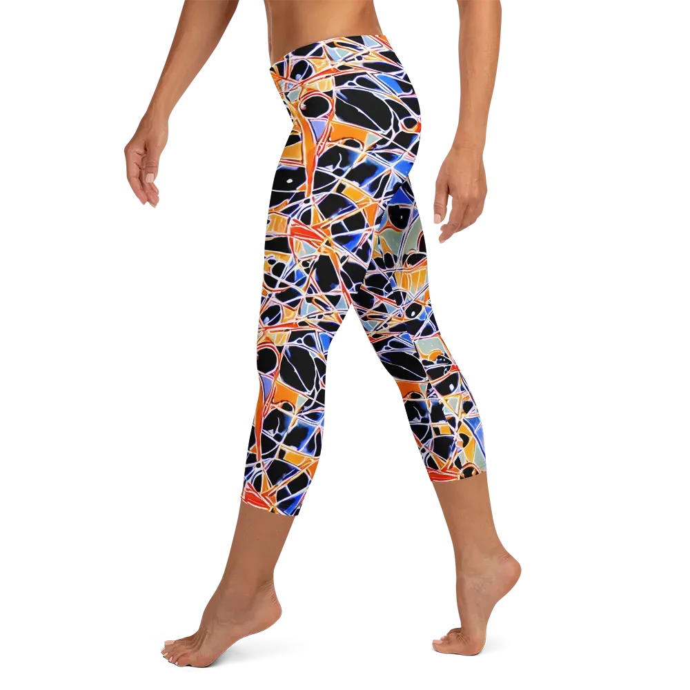 Static Eclipse on Capri Leggings — Left