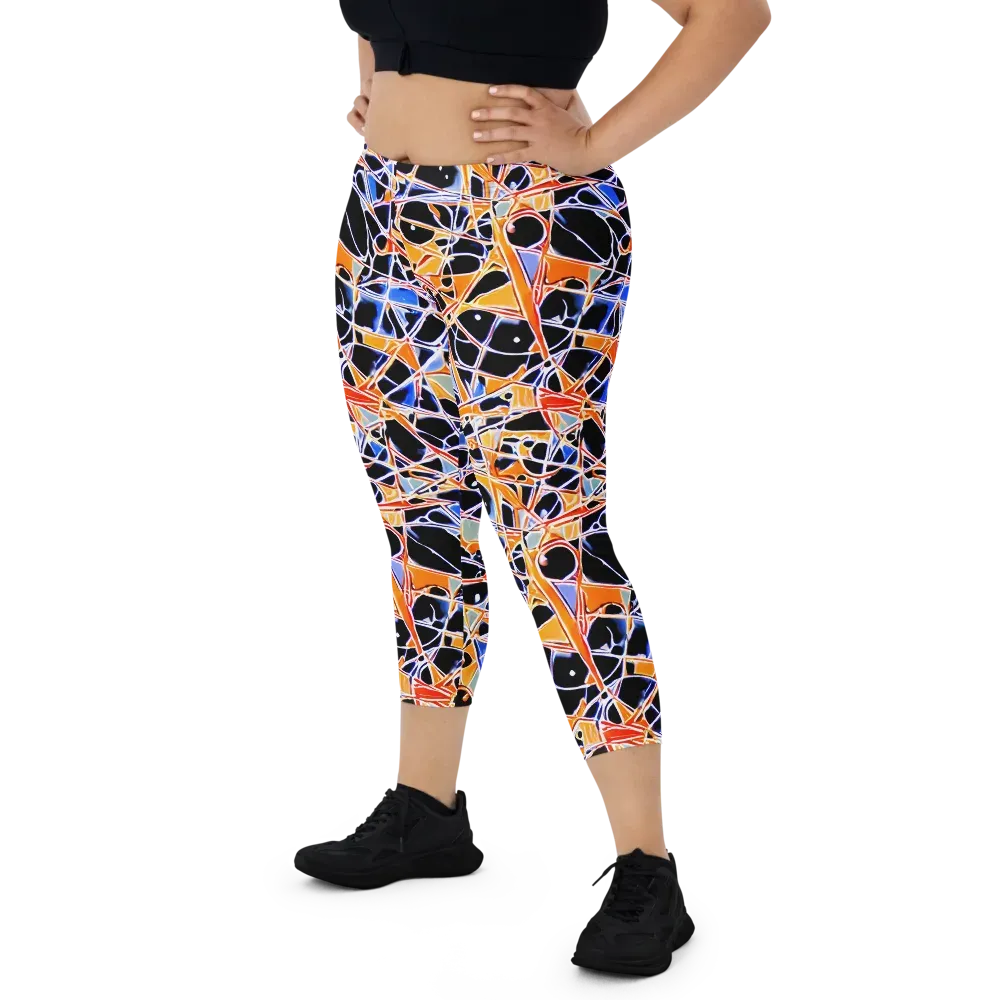 Static Eclipse on Capri Leggings — Front
