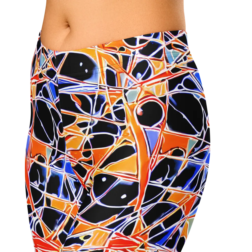 Static Eclipse on Capri Leggings — Zoomed-in