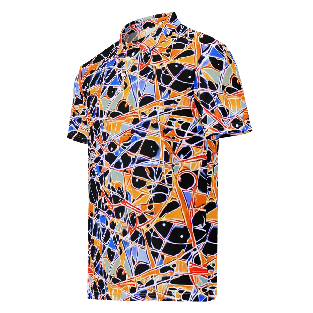 Static Eclipse on Men's Slim Fit Polo Shirt — Left Front