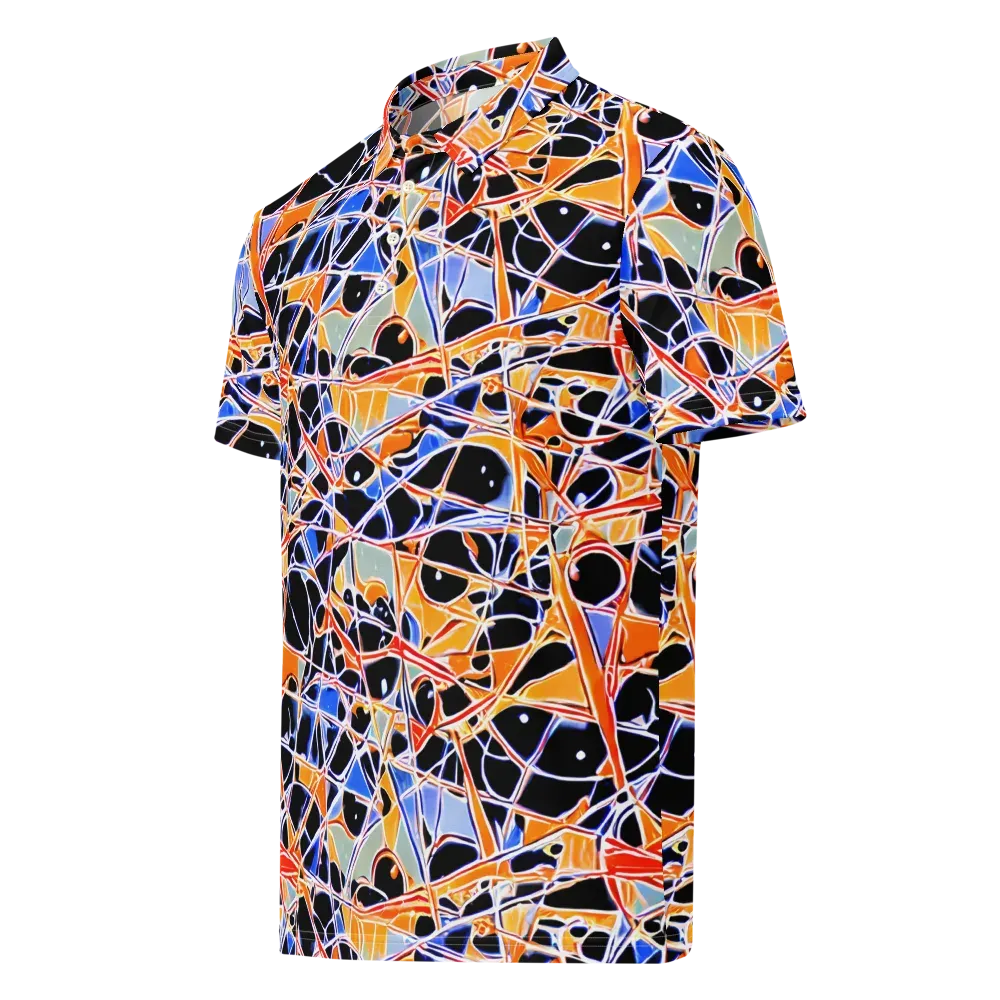Static Eclipse on Men's Slim Fit Polo Shirt — Left Front