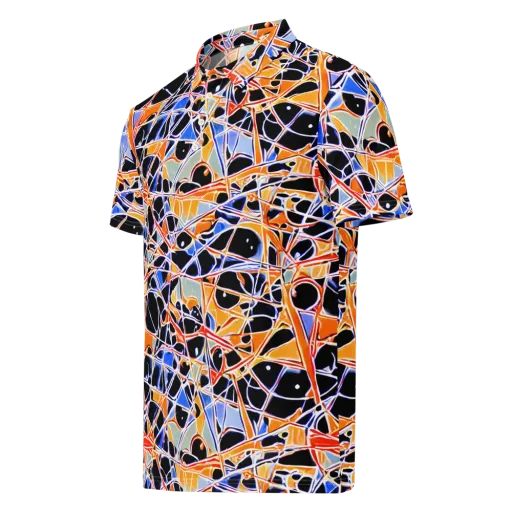 Static Eclipse on a Men's Slim Fit Polo Shirt