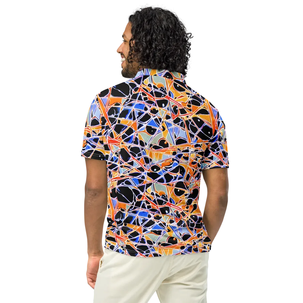 Static Eclipse on Men's Slim Fit Polo Shirt — Back