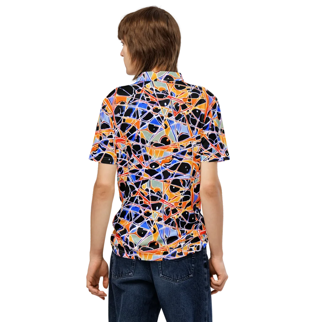 Static Eclipse on Men's Slim Fit Polo Shirt — Back