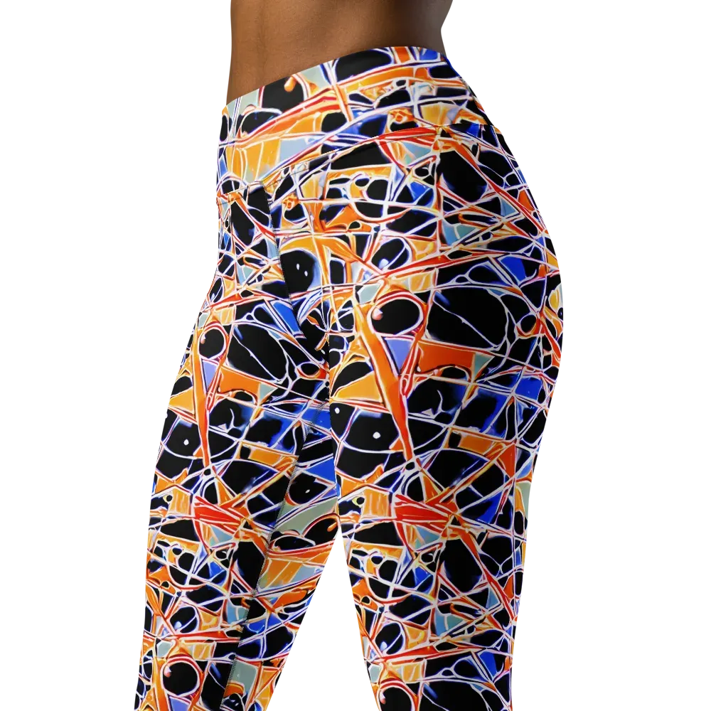 Static Eclipse on Yoga Leggings — Left Front