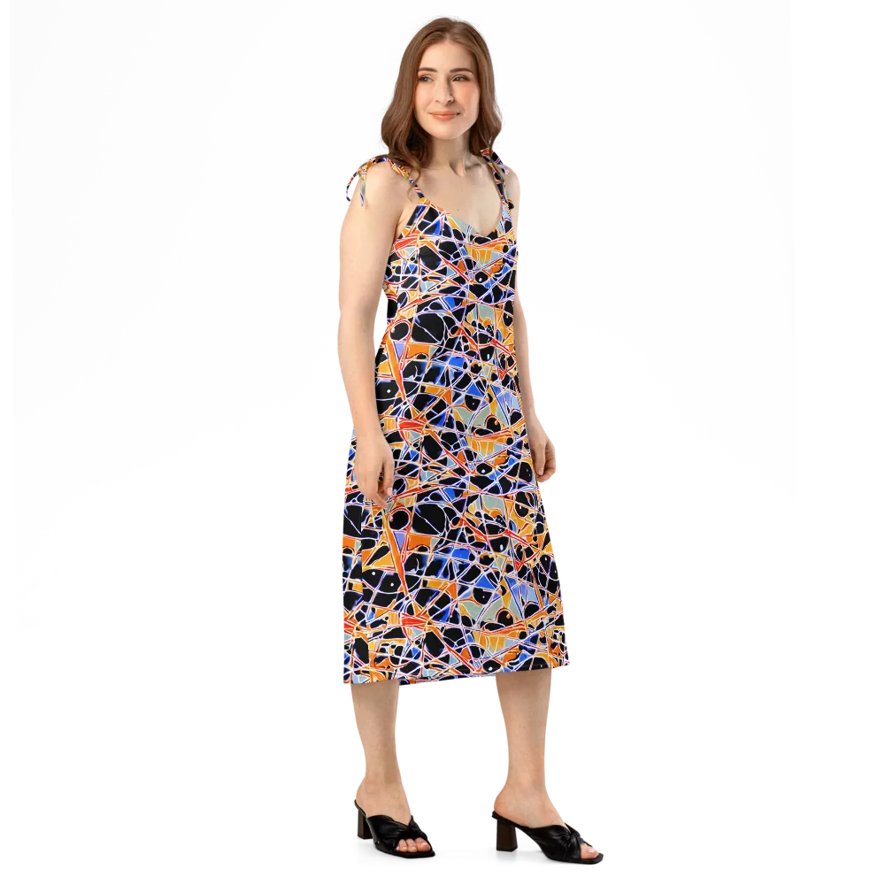 Static Eclipse on Slip Dress — Right Front