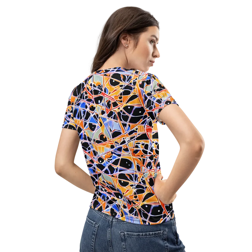 Static Eclipse on Women's Crew Neck T-Shirt — Back