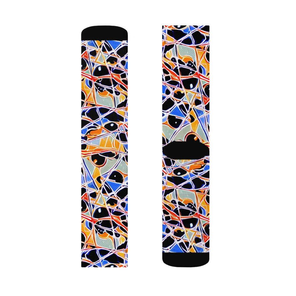 Static Eclipse on Socks — Left Sock
