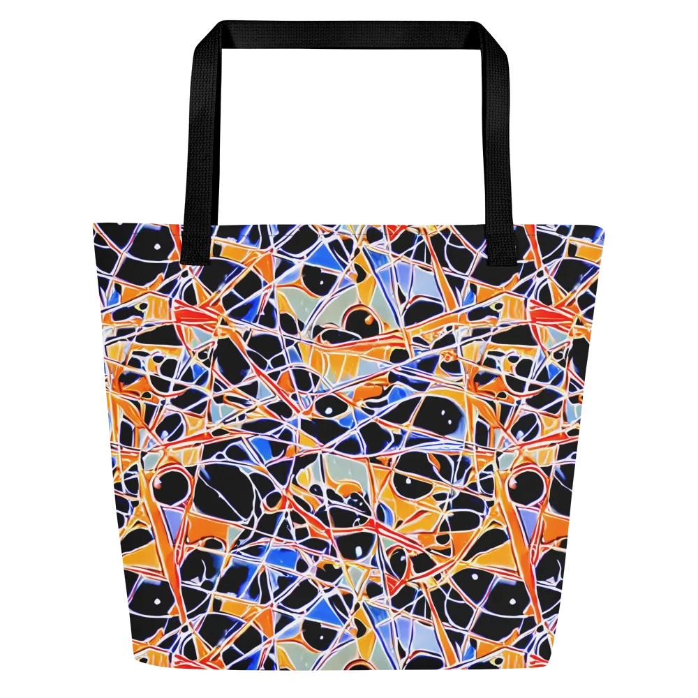 Static Eclipse on Large Tote Bag W/ Pocket — Front