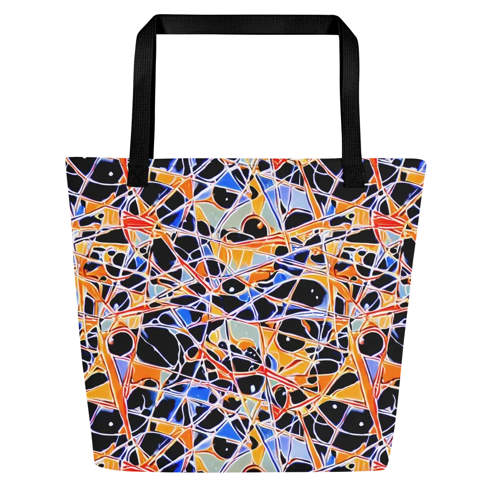 Static Eclipse on Large Tote Bag W/ Pocket — Front