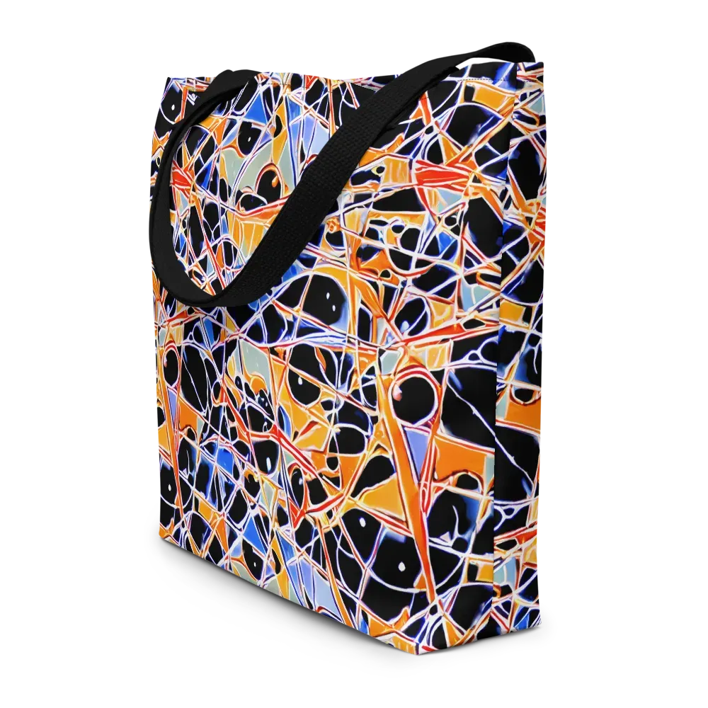 Static Eclipse on Large Tote Bag W/ Pocket — Front