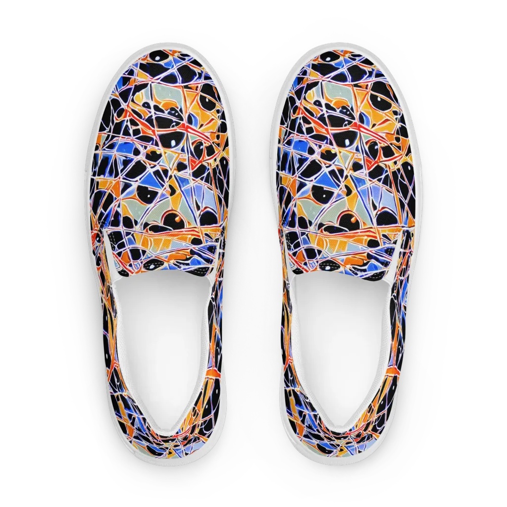 Static Eclipse on Women's Slip-On Canvas Shoes — Front