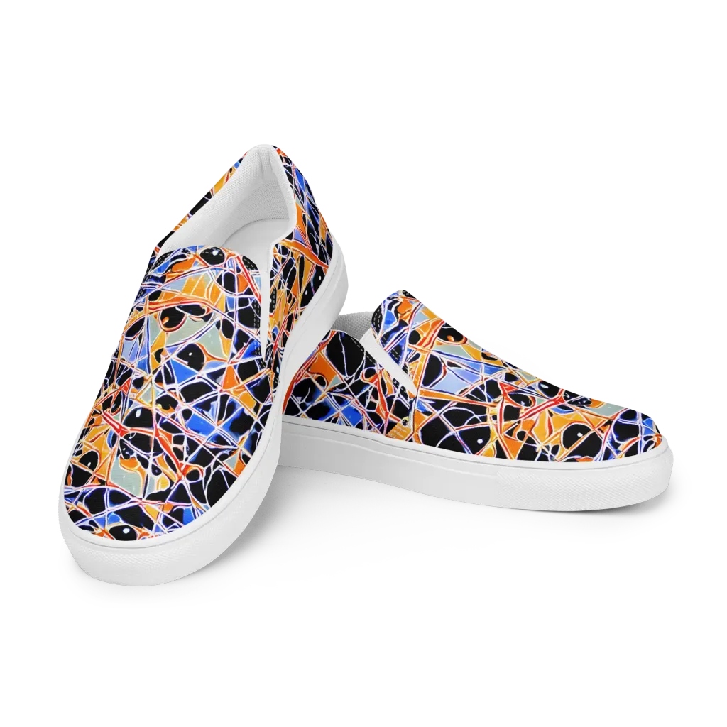 Static Eclipse on Women's Slip-On Canvas Shoes — Left Front