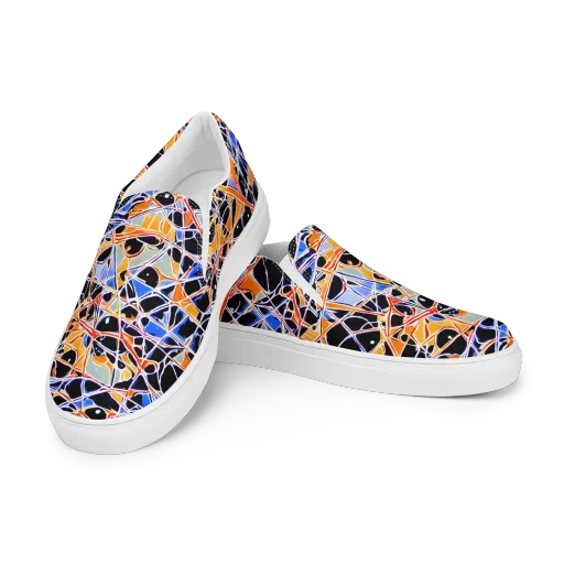 Static Eclipse on a Women's Slip-On Canvas Shoes