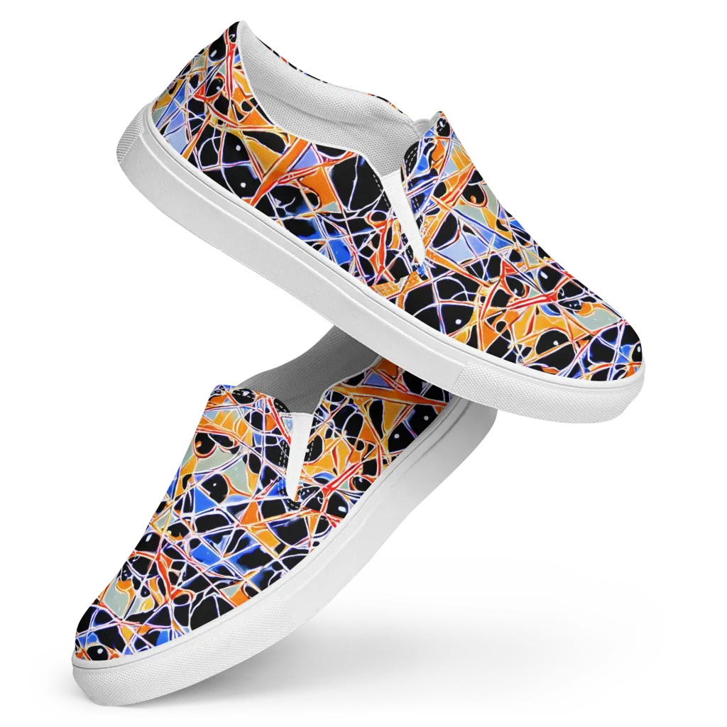 Static Eclipse on Women's Slip-On Canvas Shoes — Front