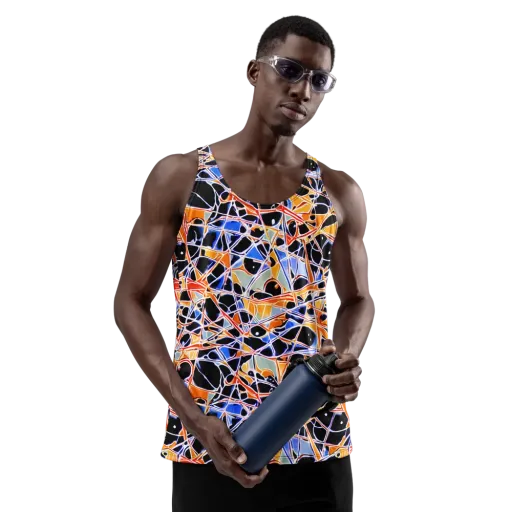 Static Eclipse on a Men's Tank Top