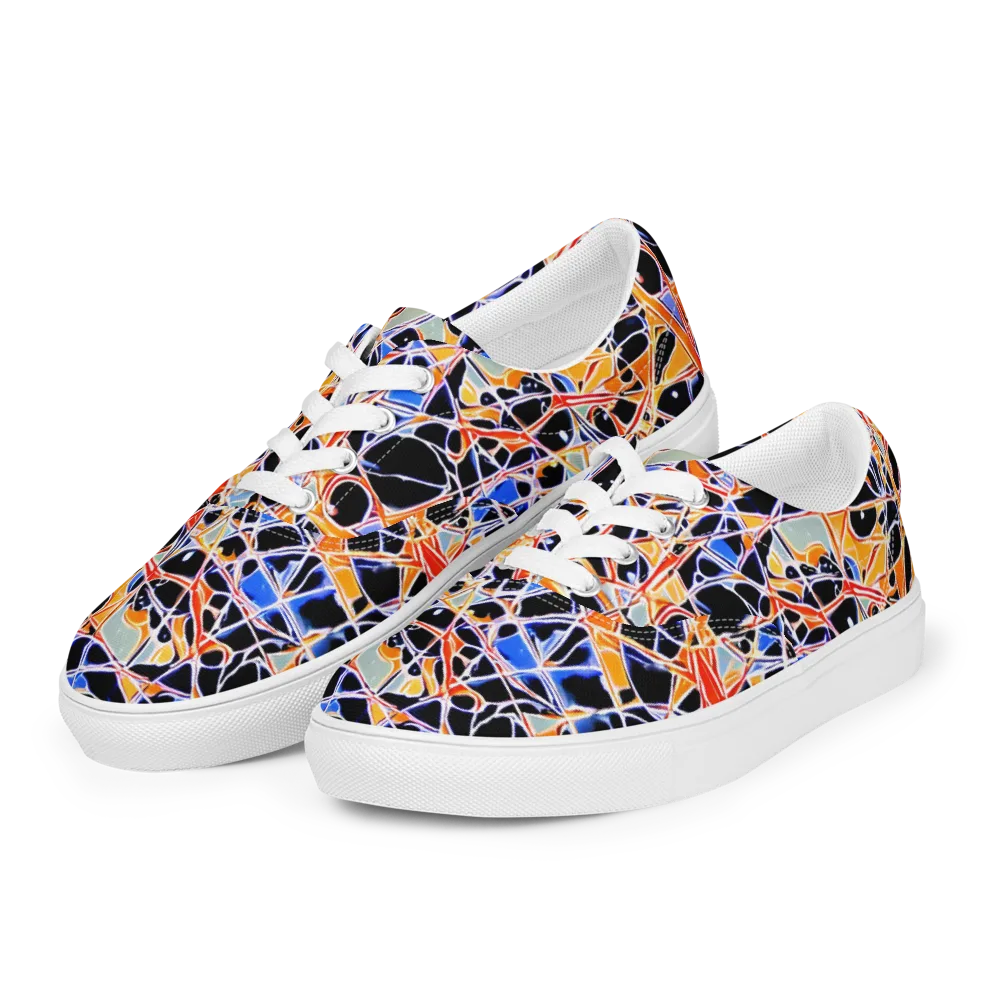 Static Eclipse on Men's Lace-Up Canvas Shoes — Left Front